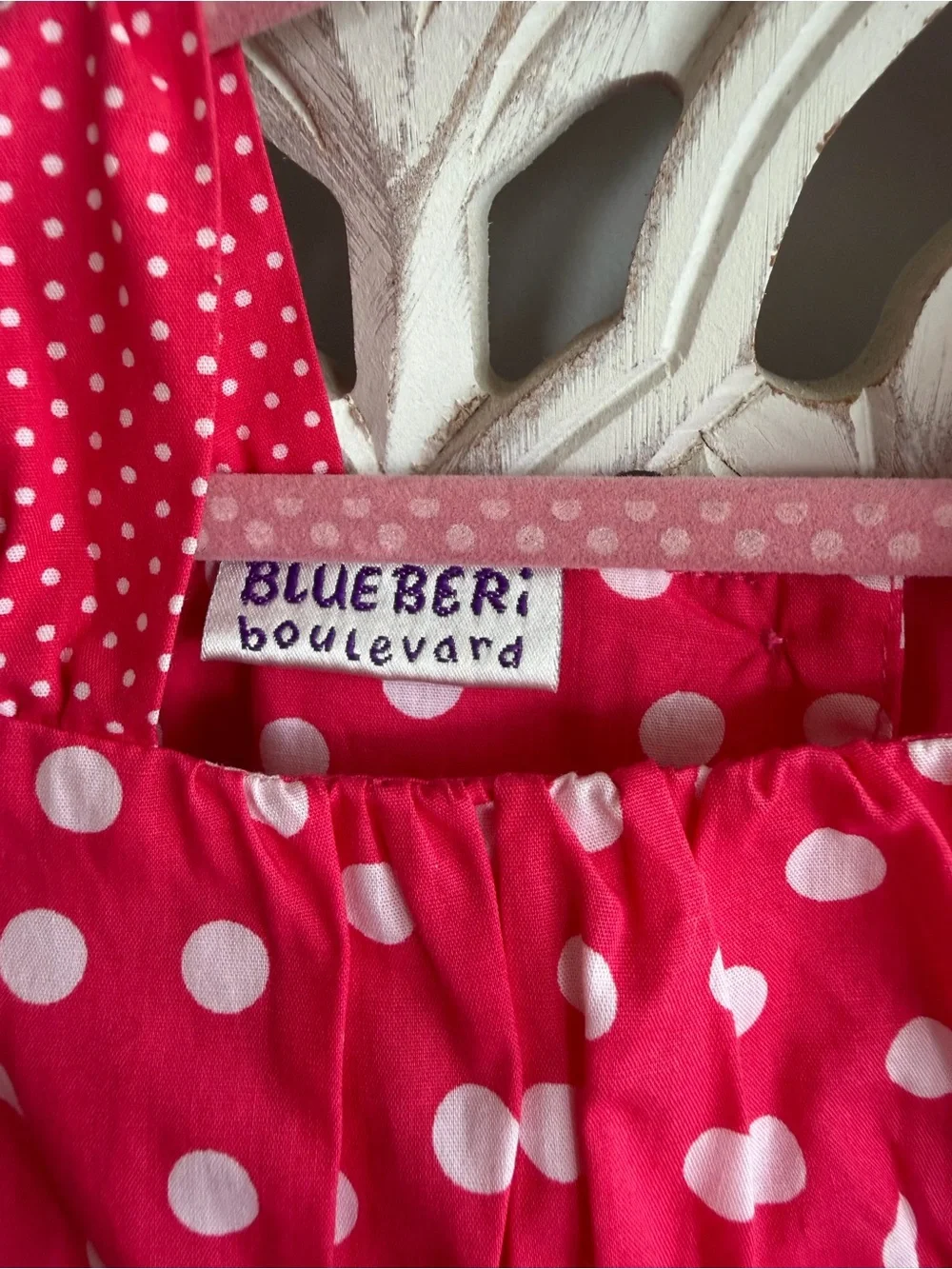 Blueberi Boulevard Hot Pink Polka Dot Daisy Dress, 24M